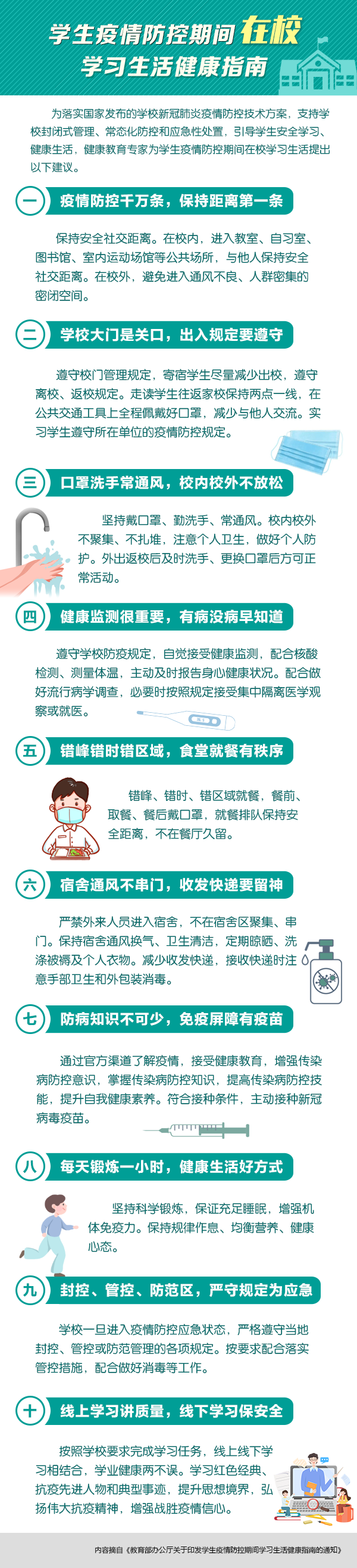 学生疫情防控期间在校学习生活健康指南(图1)